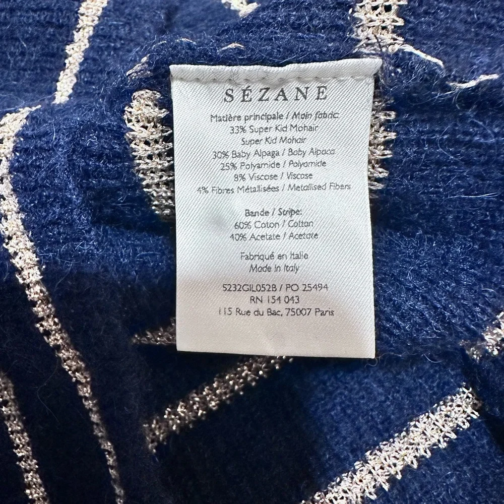 Sézane Gaspard cardigan in navy blue Size M - Picture 6 of 6